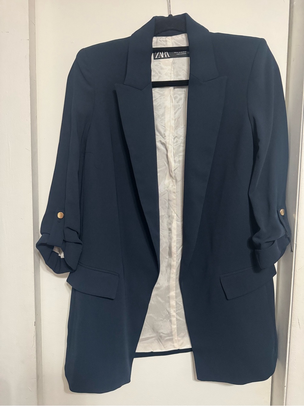 ZARA Black Label Jacket with Cream Lining
